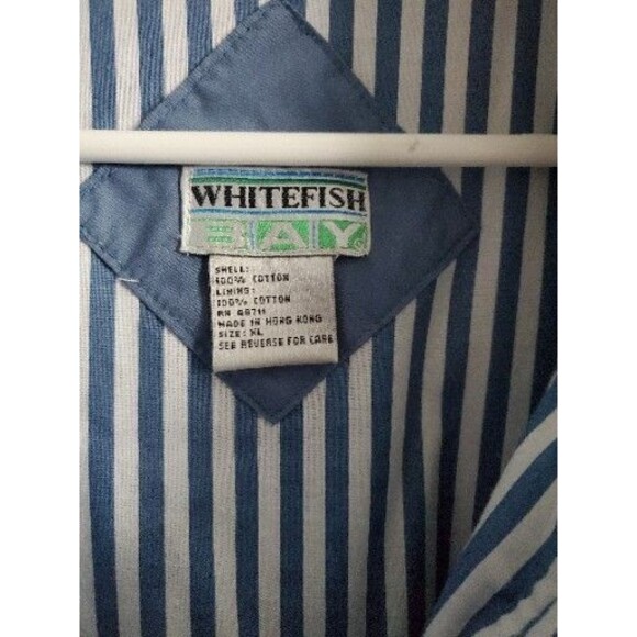 Mens Whitefish Bay Sportswear Golf Jacket Blue Size XL W/hood Y2k Vintage - Picture 2 of 6